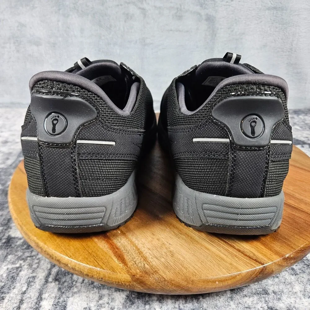 Orthofeet Yari Men's Size 9.5 2E Wide Black Comfort Shoes Sneakers Casual 20011